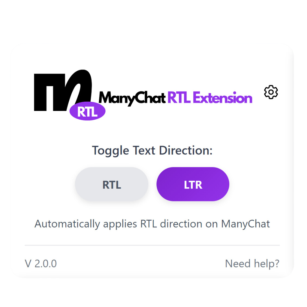 ManyChat RTL Extension